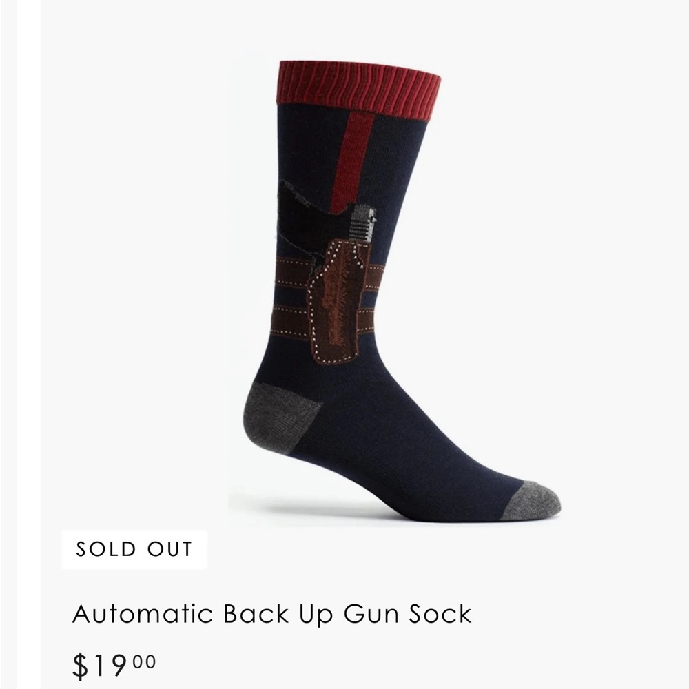 - 2 pair Ozone men’s socks. Design is “Automatic backup gun”. One size 8-1… - Picture 2 of 6